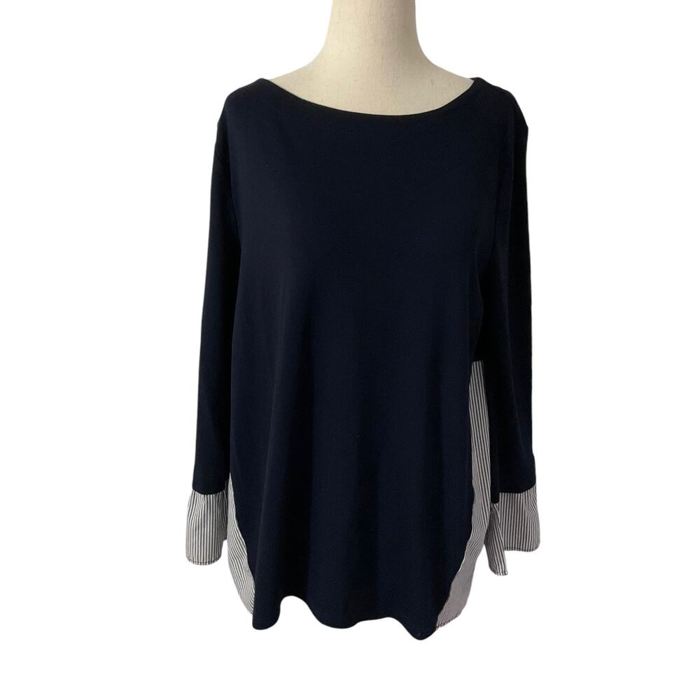 Loft Blue Long Sleeve Shirt Women Size Medium | 33-17